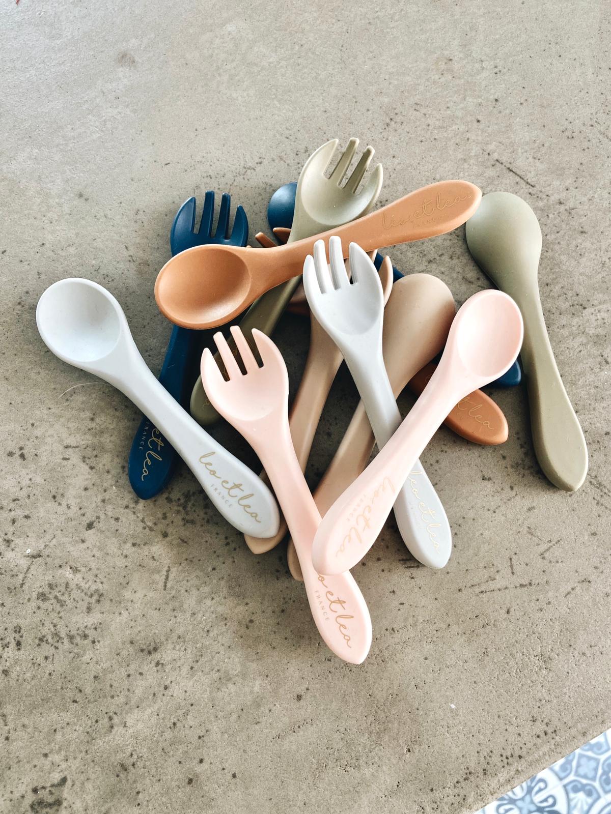 Fourchette en silicone, Marron, Earth