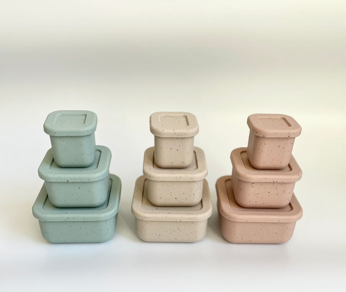 Snack Box, 3 pcs, Shell, Rosewood