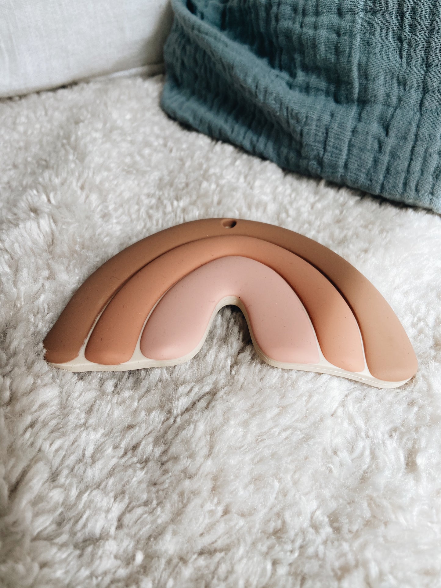 Hochet de Dentition 'Arc-en-ciel', Rose