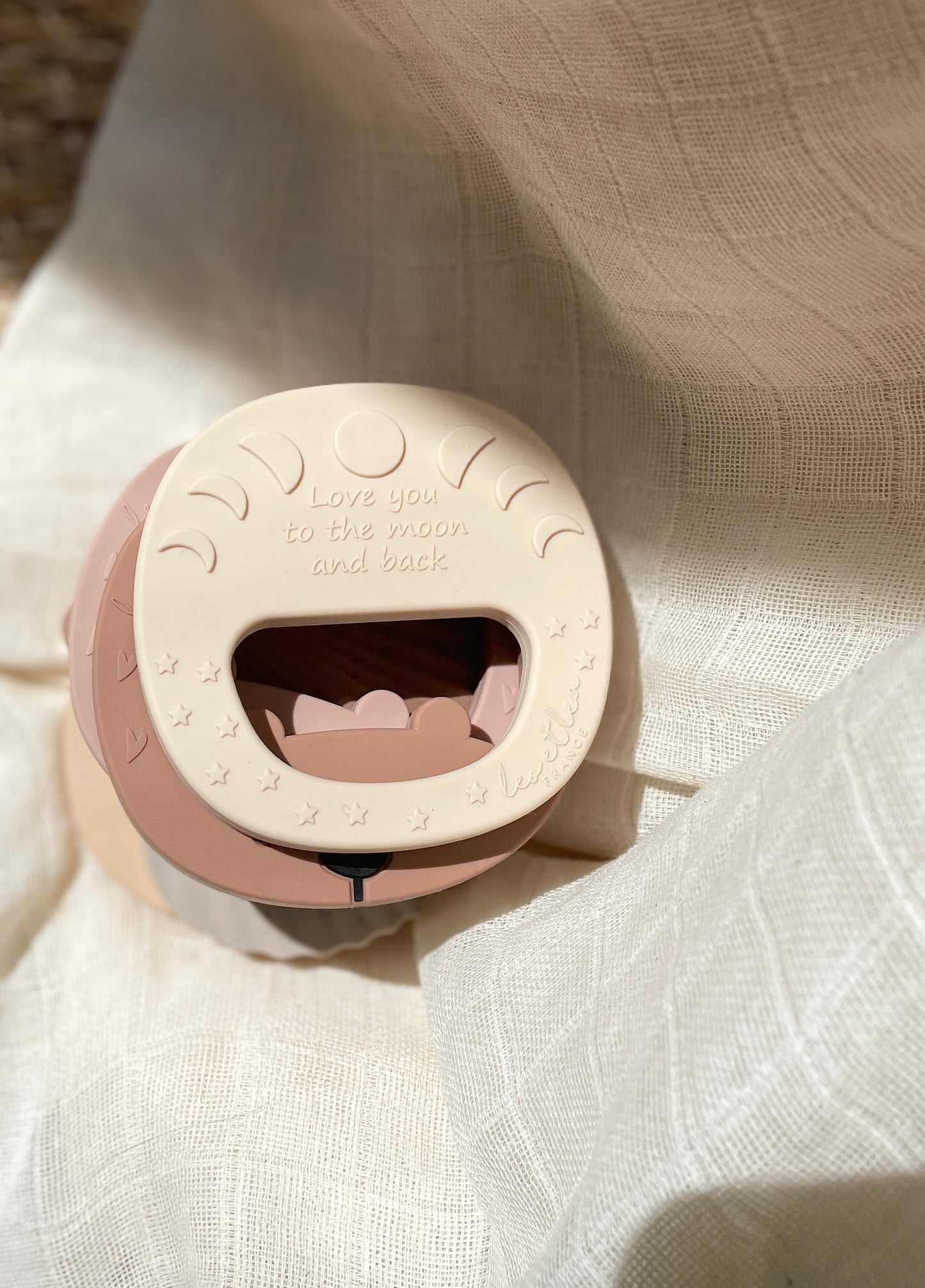 Hochet de Dentition 'Lune', Café au lait, Iced Coffee