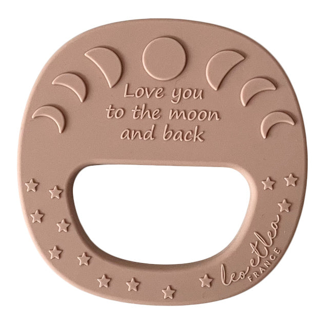 Hochet de Dentition 'Lune', Rose foncé, Rosewood