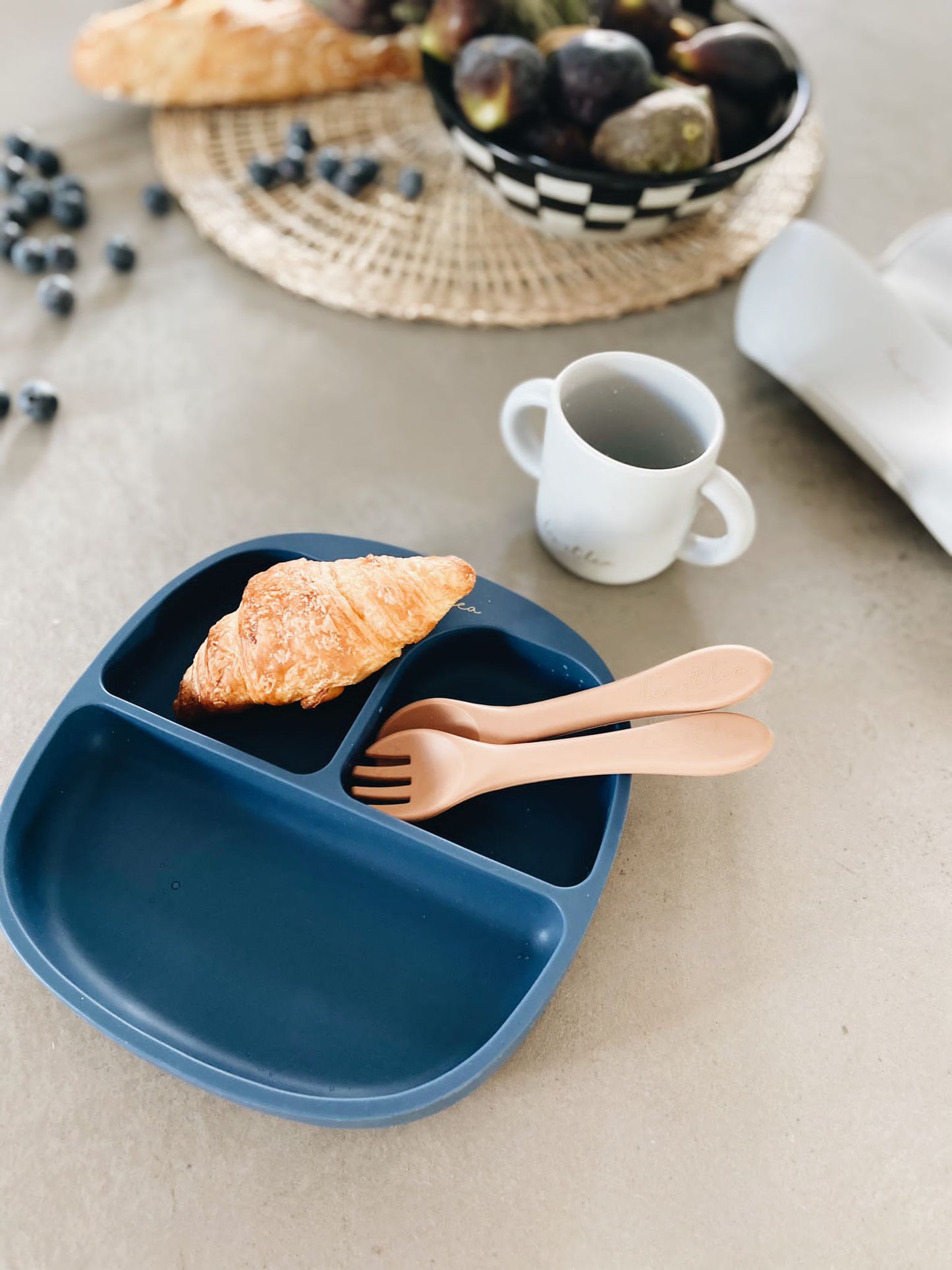 Fourchette en silicone, Marron, Earth