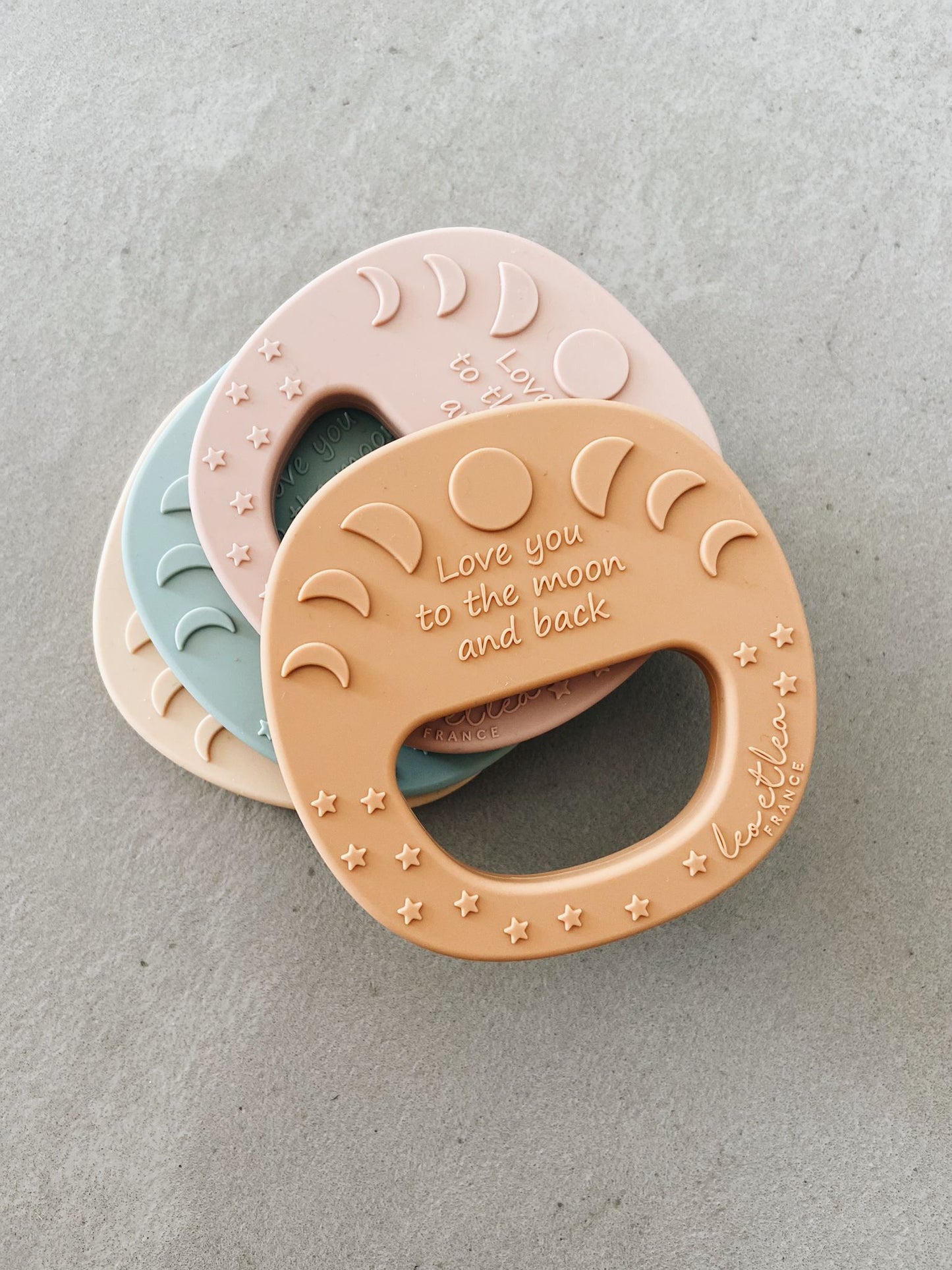 Hochet de Dentition 'Lune', Terre de Sienne, Sienna