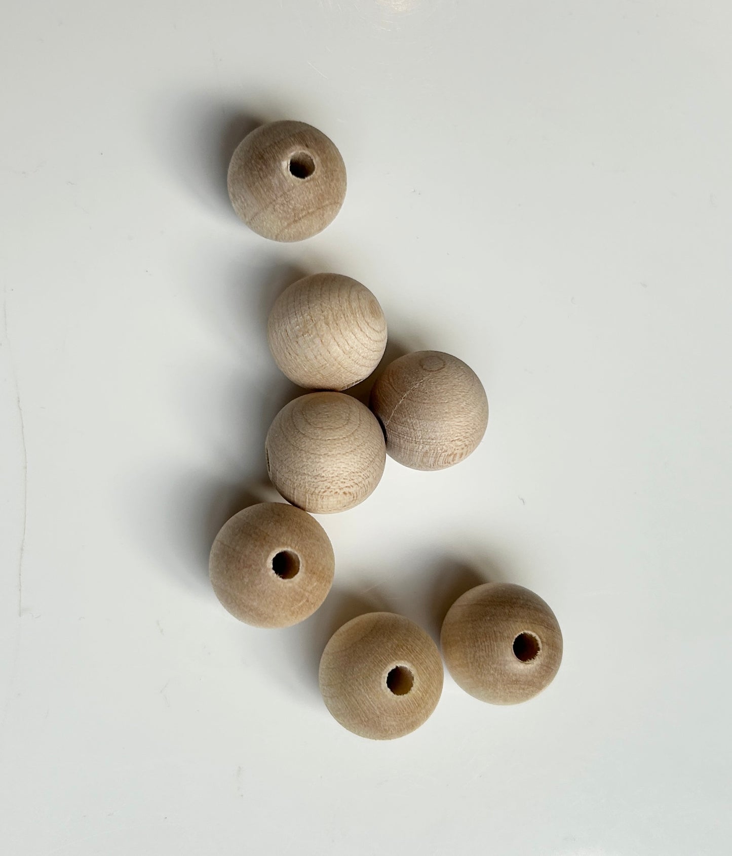 Perles en bois naturel - 15 mm (lot de 500pcs)