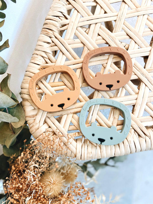 Hochet de Dentition 'Petit Ours', Terre de Sienne, Sienna