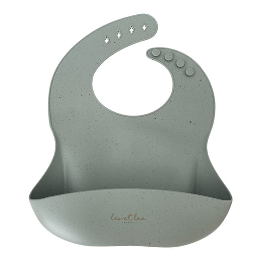 Bavoir en silicone, Bleu moucheté, Shell Mermaid