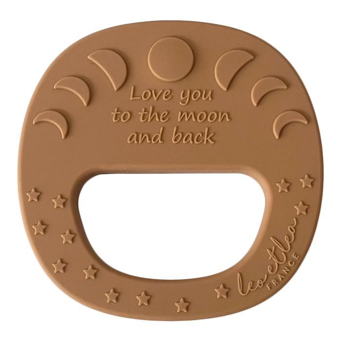 Hochet de Dentition 'Lune', Terre de Sienne, Sienna