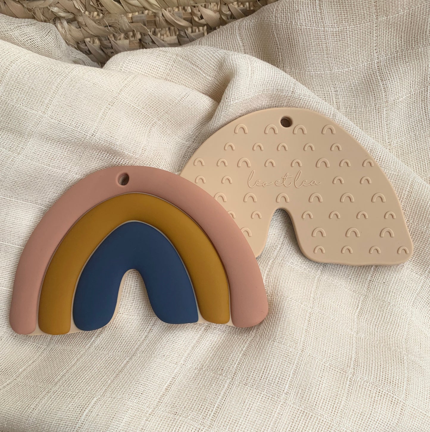 Hochet de Dentition 'Arc-en-ciel', Moutarde