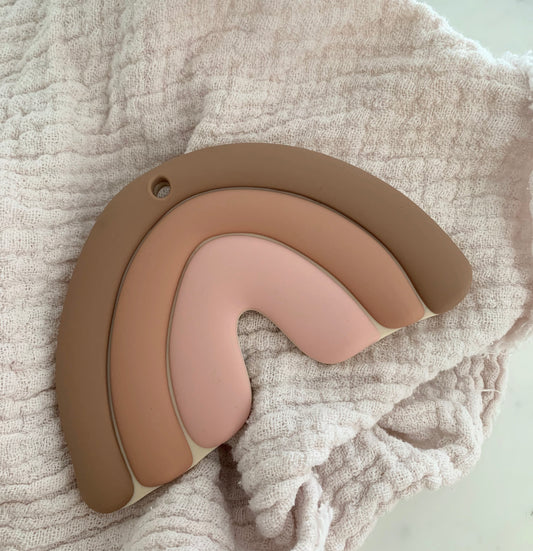 Hochet de Dentition 'Arc-en-ciel', Rose