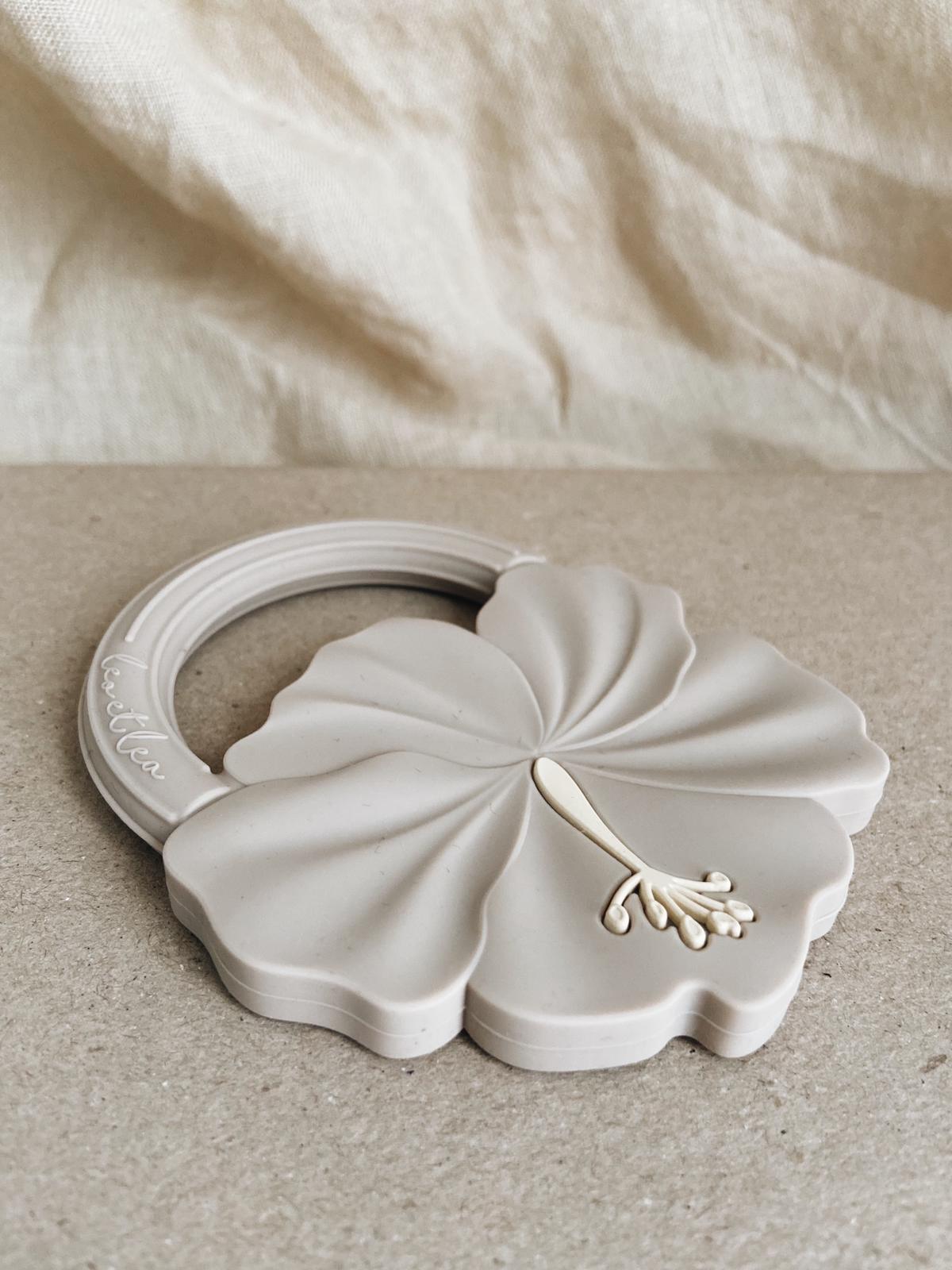 Hochet de Dentition 'Hibiscus', Beige