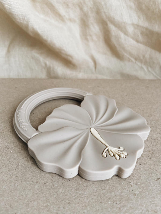 Hochet de Dentition 'Hibiscus', Beige