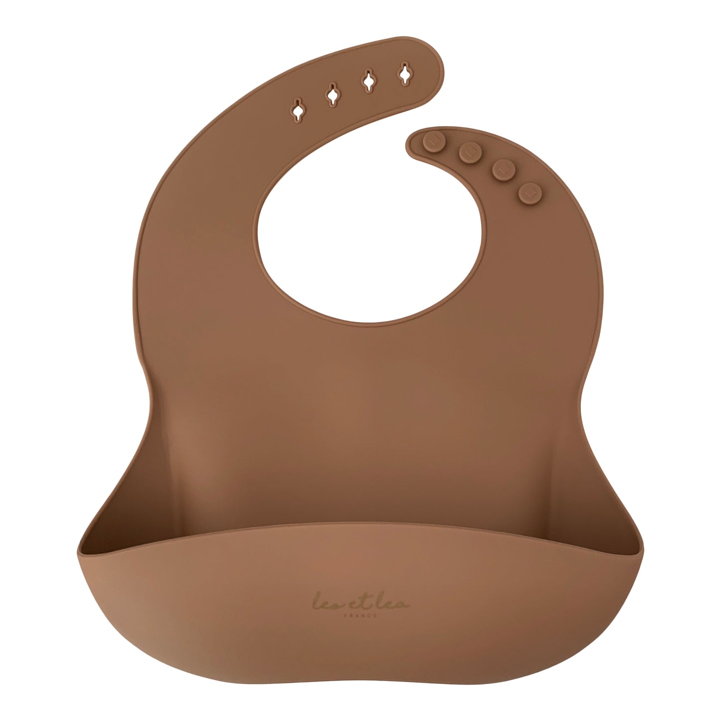 Bavoir en silicone, Marron, Earth